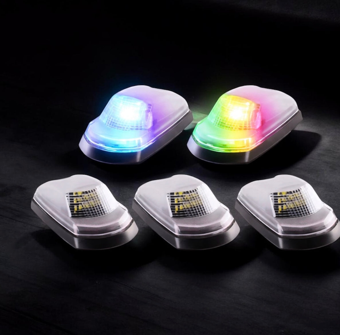 BLCM IRONCLAD (RGBW) LED Cab Roof Lights – 2017+ Ford Super Duty (Clear, Smoked or Paint-Matched)
